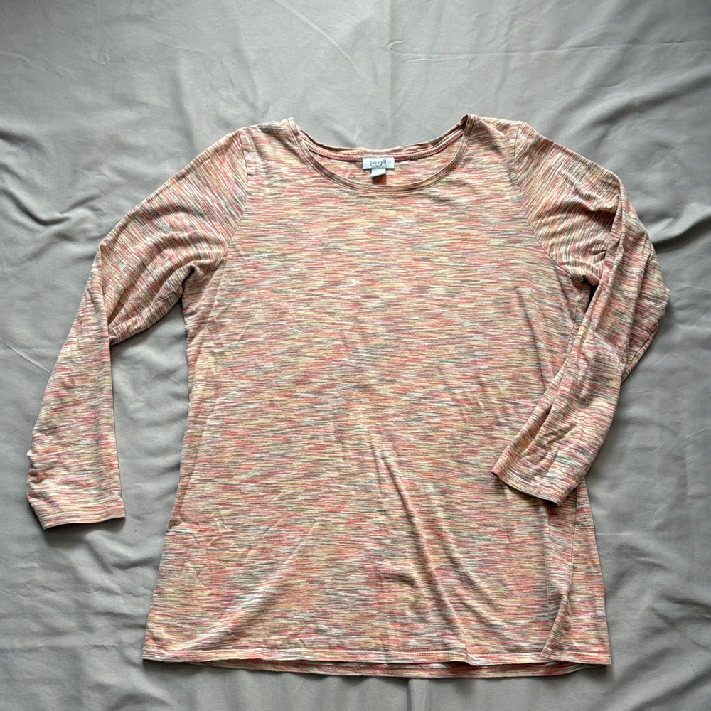 Pure‎ Jill 100% Cotton Space-Dye Knit Top – Size M